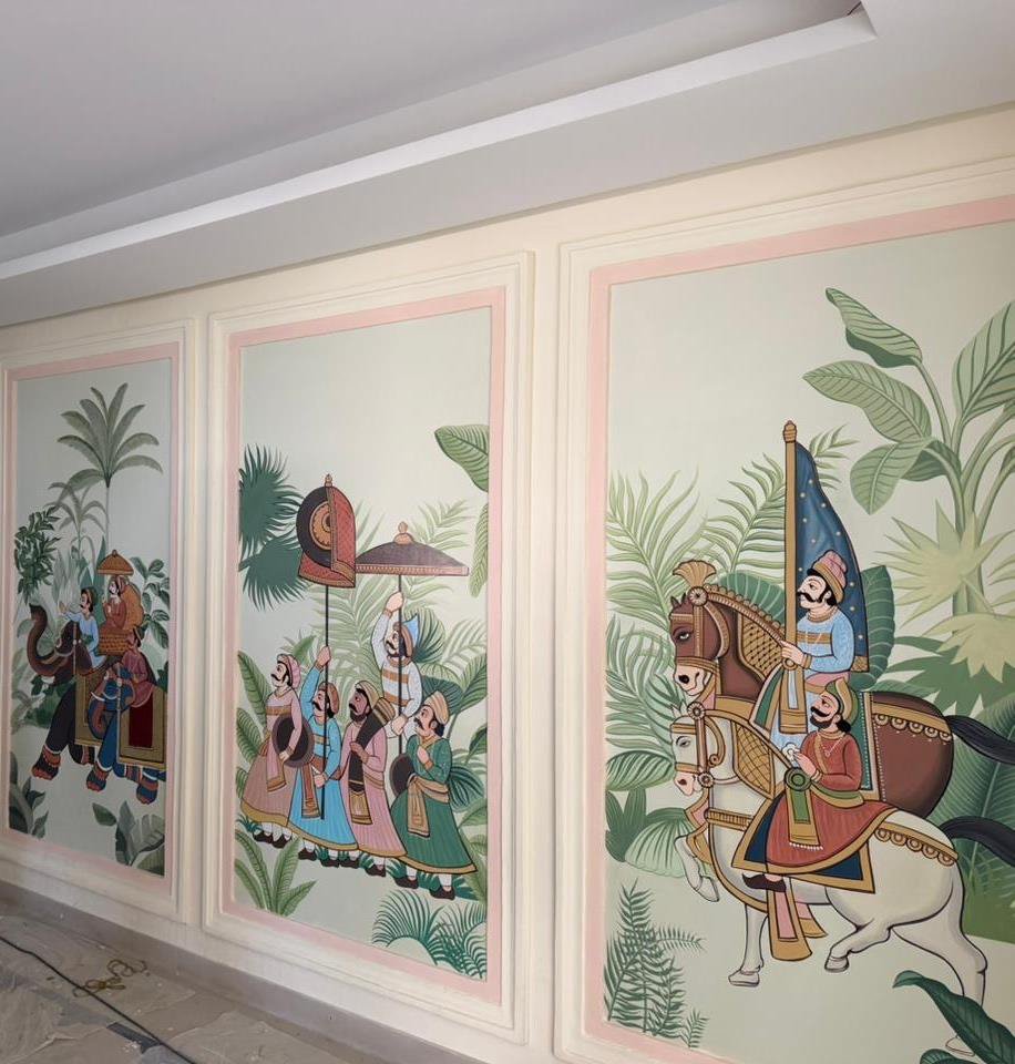 Framed, site-specific art in a hotel interior — The Artemist, hospitality