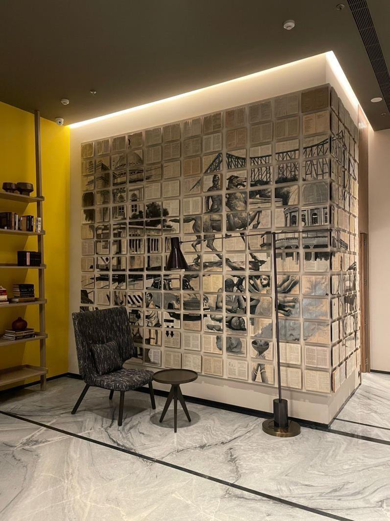 Site-specific art commissioned for a hotel interior — The Artemist, hospitality