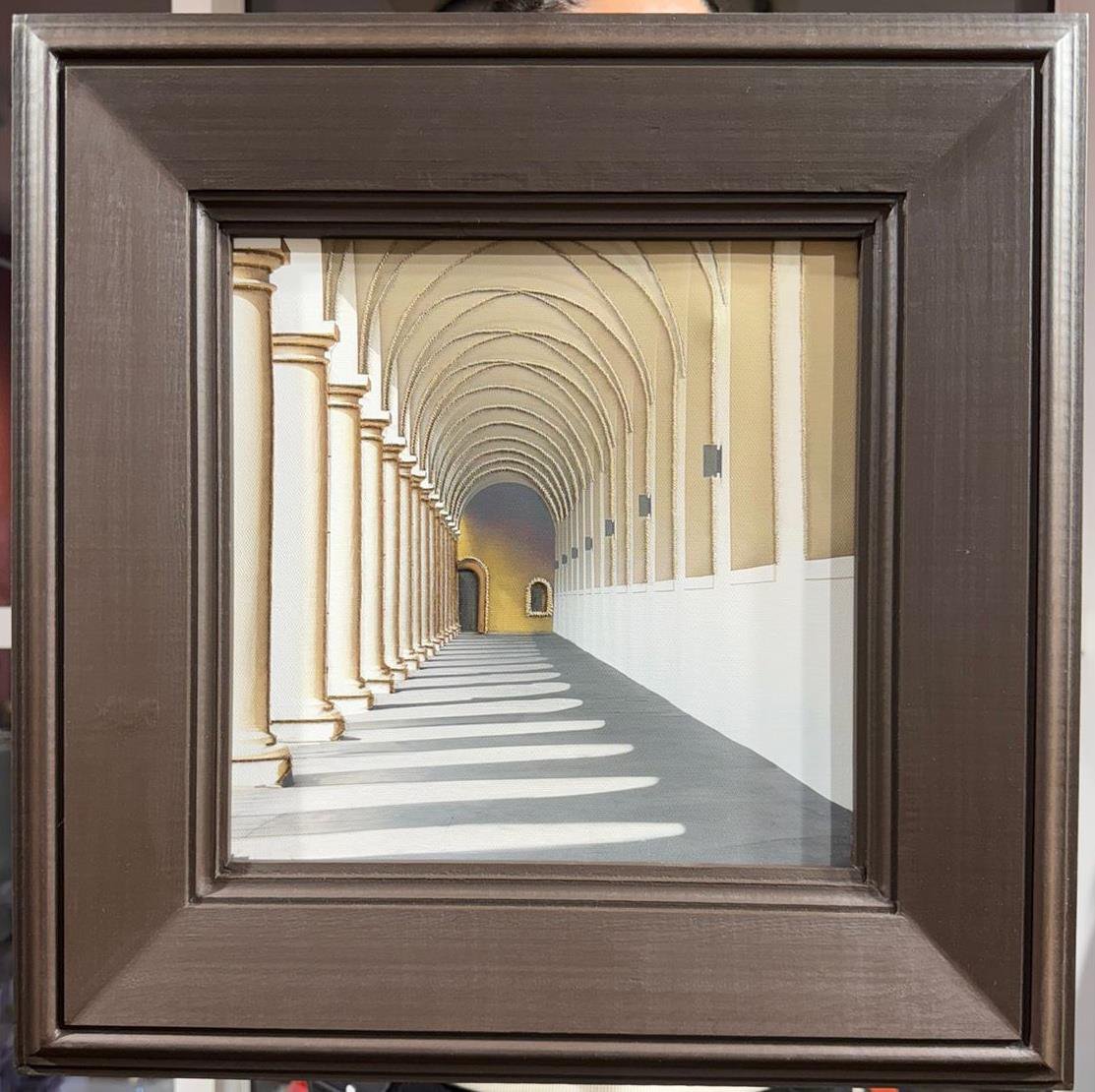 A hotel public space featuring work by The Artemist
